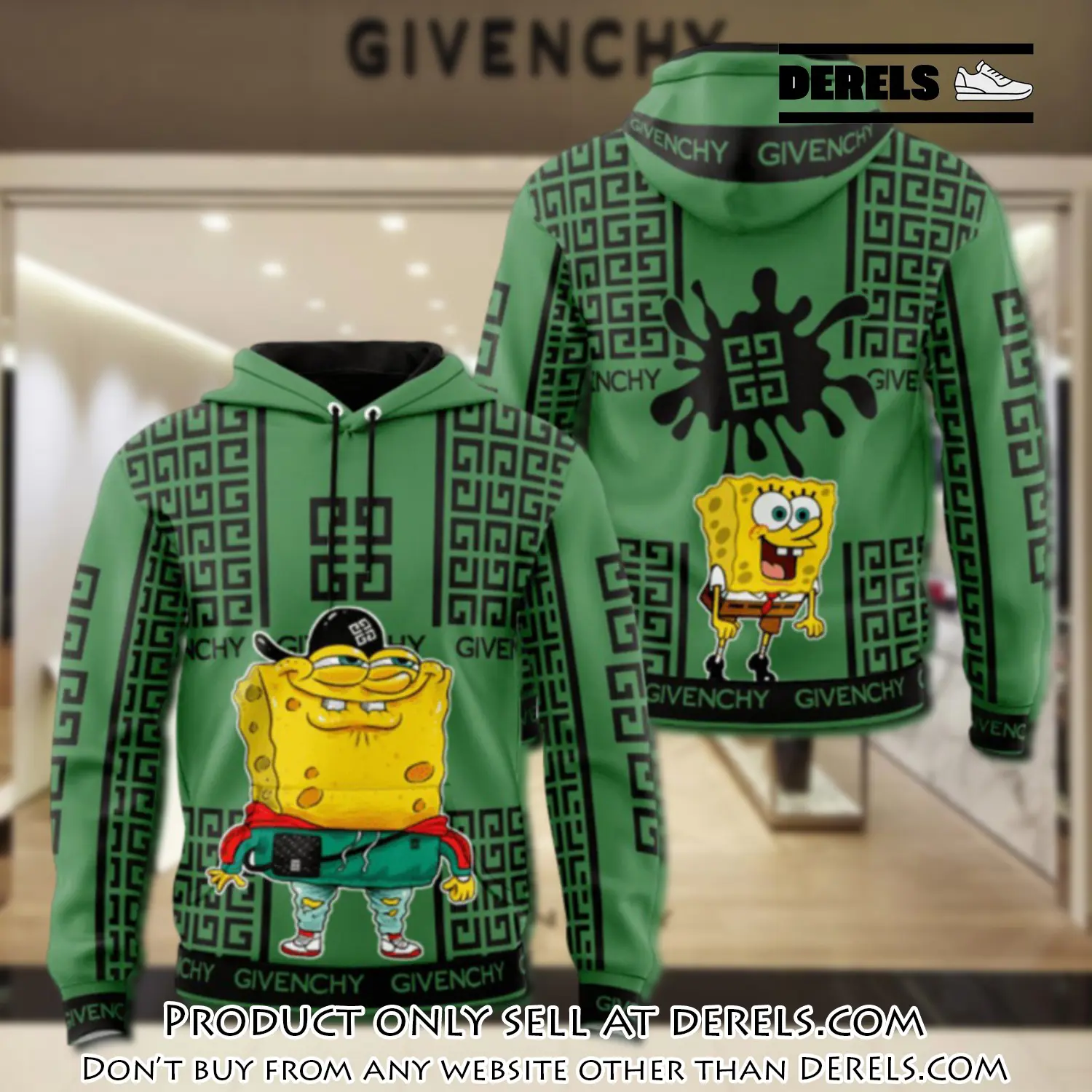 Givenchy spongebob unisex hoodie luxury brand gifts  jh2039 dr1947258